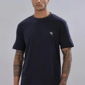 RFS007||NAVY|| Half Sleeve Round Neck T-Shirt