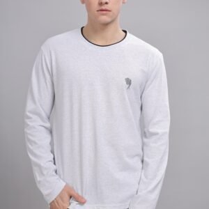 RFS005||Silver white|| Full Sleeve Round Neck T-Shirt