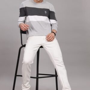 RFS010 ||GREY TRIO|| Full Sleeve Round Neck T-Shirt