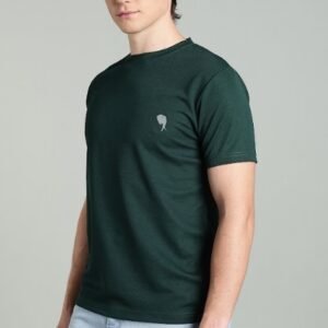 RHSOO2||BOTTLE GREEN|| Round Neck Half Sleeve -CS