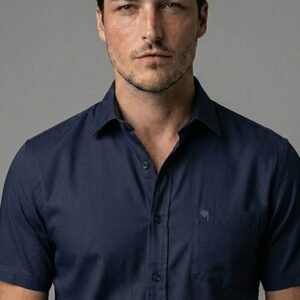 LS004 ||NAVY|| Half Sleeve Shirts || 100% Cotton