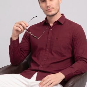 LS005A ||MAROON|| Full Sleeve Shirts || 100% Cotton